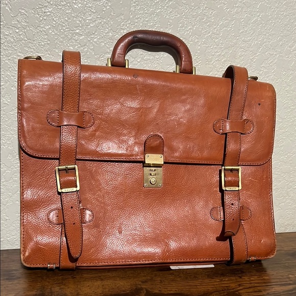 Bally Tan Leather Men's Briefcase